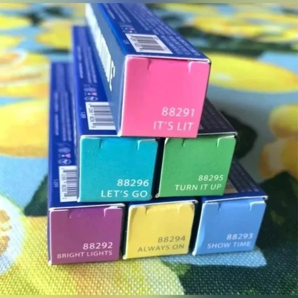 NEW Rude Cosmetics 6 Piece Set Of City Of Flashing Lights Neon Eyeliner - Picture 2 of 8